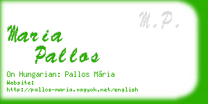 maria pallos business card
